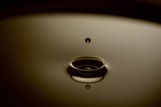 istock Drops of engine oil on metall surface 578105582