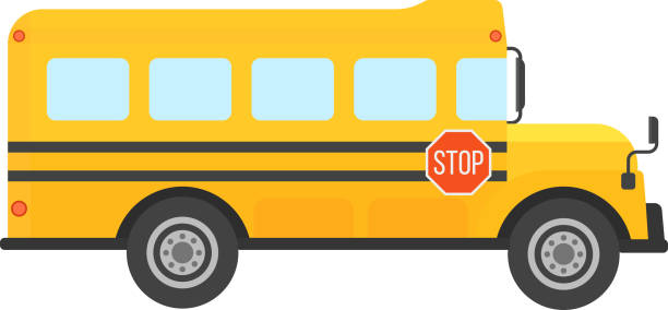 ilustrações de stock, clip art, desenhos animados e ícones de school bus vector isolated - bus school bus education cartoon