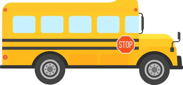 Vector illustration of School bus vector isolated