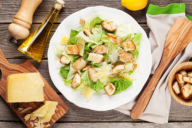 istock Fresh healthy caesar salad cooking 578106046
