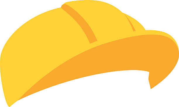 ilustraciones, imágenes clip art, dibujos animados e iconos de stock de ilustración del casco de construcción - hard hat
