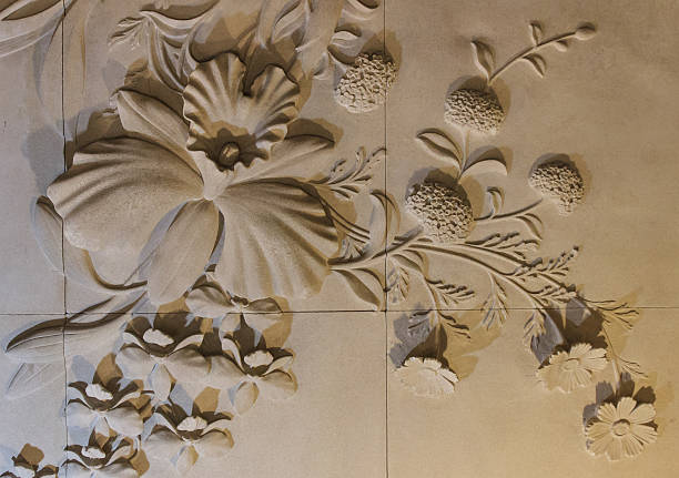 istock Flowers carved sandstone 578109586