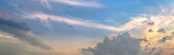 istock Beautiful of blue sky with cloud  - Panorama Effect 578111870