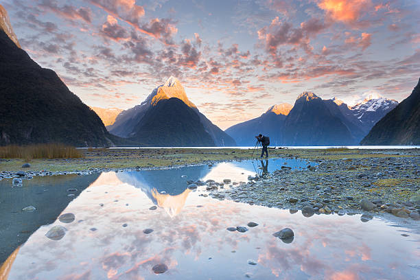 Landscape photography Milford sound New Zealand Milford sound New Zealand fiordland national park photos stock pictures, royalty-free photos & images