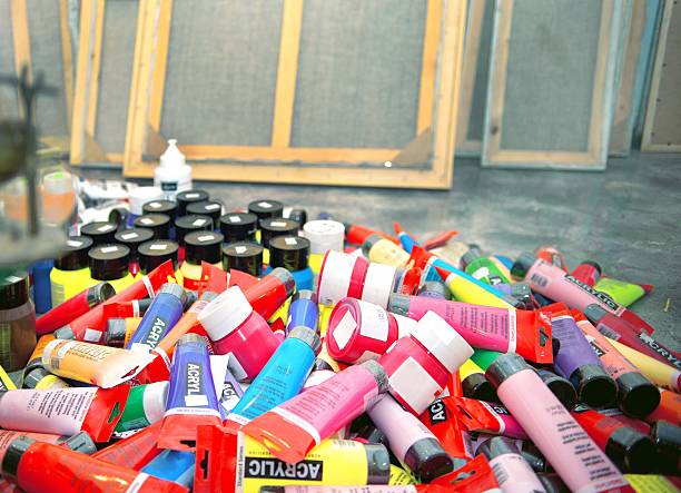 istock Group of acrylic paints various colors. 578112550