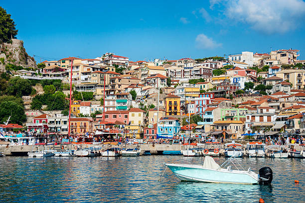 istock Beautiful Panoramic View of Parga Harbour, Greece 578112774