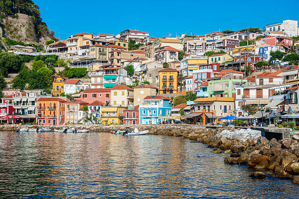 istock Beautiful Panoramic View of Parga Harbour, Greece 578113306