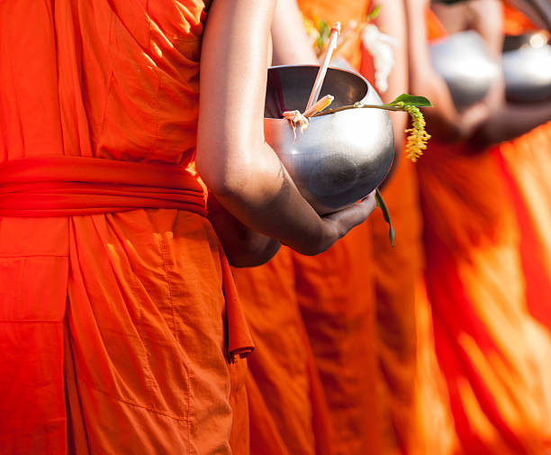 istock Buddhism monks alms bowl flower. 578114152