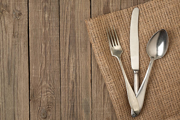 istock vintage cutlery on a rough fabric 578121718