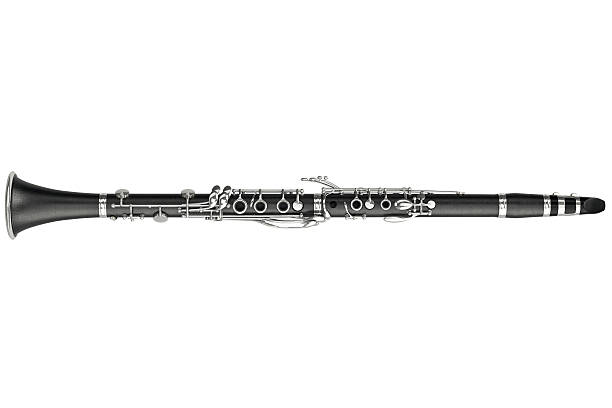 Clarinet classical, top view Clarinet classical woodwind instrument, top view. 3D graphic orchestra photos stock pictures, royalty-free photos & images