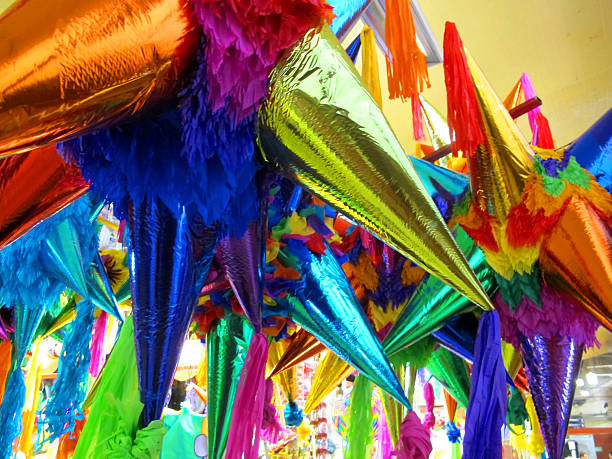 istock Colorful Mexican Christmas Pinatas 578266774