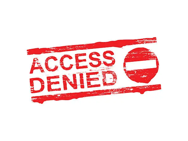 Vector illustration of Access Denied Rubber Stamp