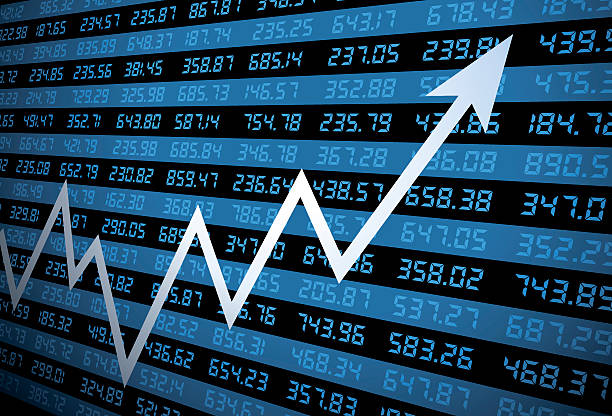 фон абстрактный финансовой - investment finance frequency blue stock illustrations