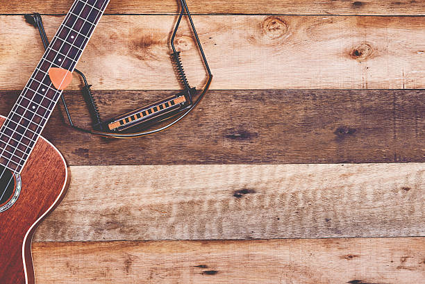 istock Ukulele on the wooden 578269374