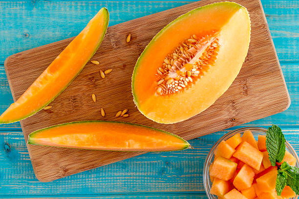 Fresh organic cantaloupe melon