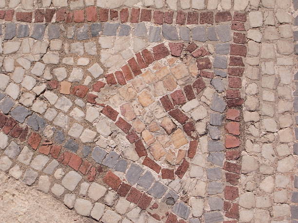 istock Heart-shaped mosaic found at Ephesus 578276114