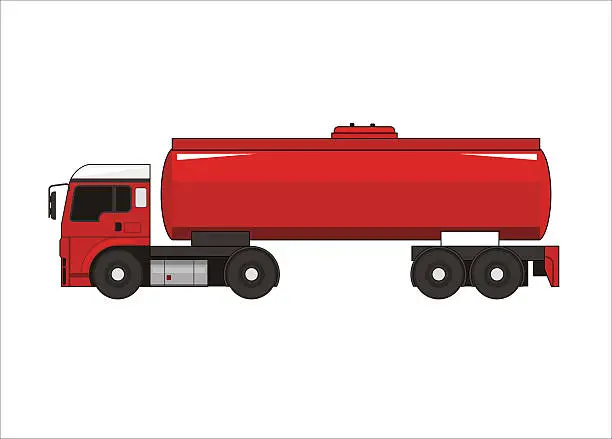 Vector illustration of oil truck simple illustration