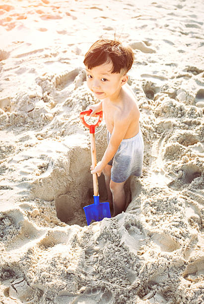 Children playing on the beach