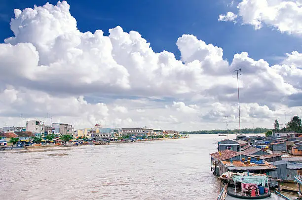 The Mekong Delta in southern Vietnam is a vast maze of rivers, swamps and islands, home to floating markets, pagodas and villages surrounded by rice paddies. Boats are the main means of transportation, and tours of the region often start in nearby Ho Chi Minh City (formerly known as Saigon) or Can Tho, a bustling town in the heart of the delta.