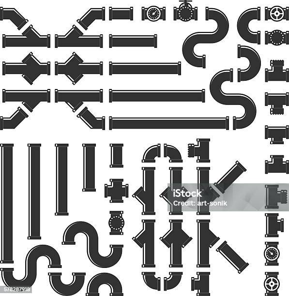 Icône Vectorielle Raccords De Tuyaux Vecteurs libres de droits et plus d'images vectorielles de Tuyauterie - Tuyauterie, Pipe, Conduite d'eau