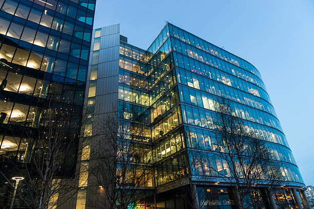 istock Low angle view of modern buildings 578288006