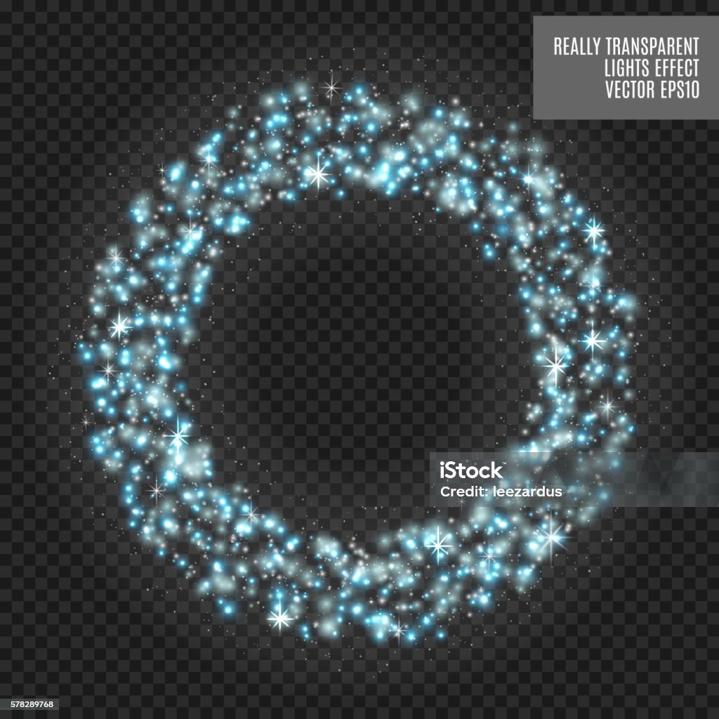 Spark Effect Frame Vector Round Shiny Frame With Spark Special Effect Luxury White Stock ...