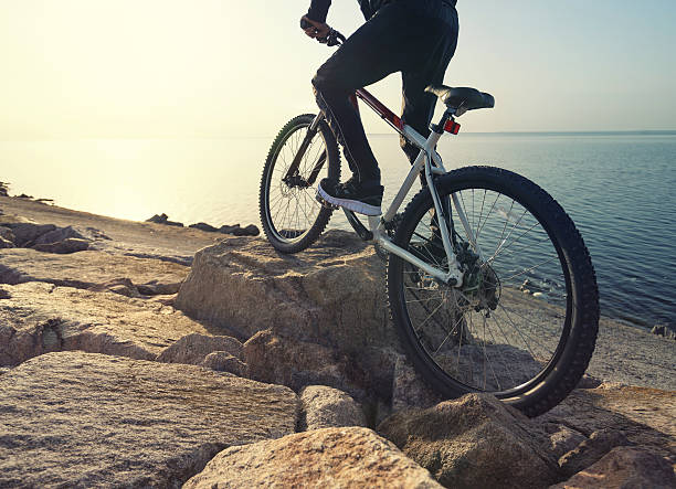 istock Ride on bike on the beach 578290128