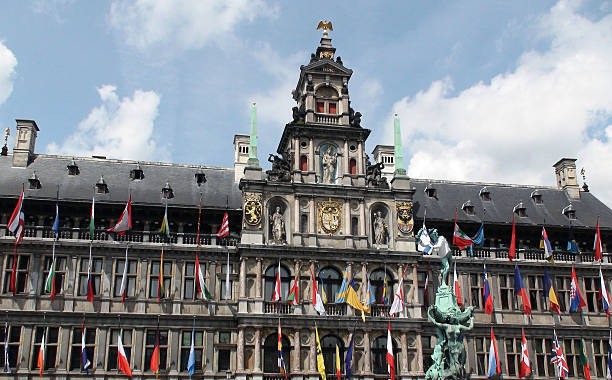 istock View Of Sky And Antwerp Town Hall Belgium 578290136