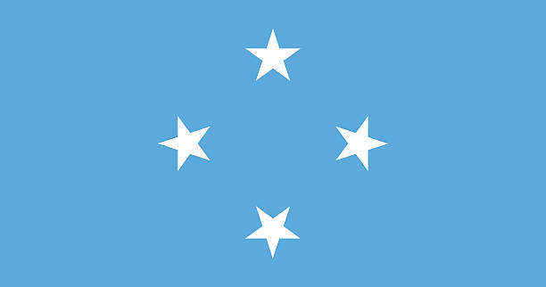 illustrations, cliparts, dessins animés et icônes de drapeau des états fédérés de micronésie - federated