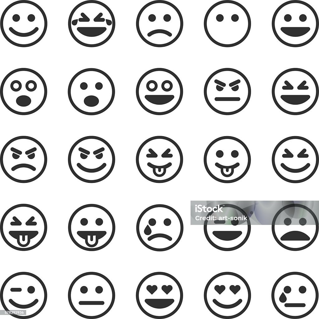 Bộ Mặt Cười Đen Hình minh họa Sẵn có - Tải xuống Hình ảnh Ngay bây ...