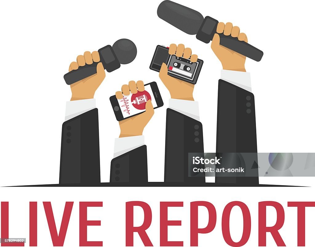 Live Report Illustration Live Report Stock Illustration - Download Image Now ...