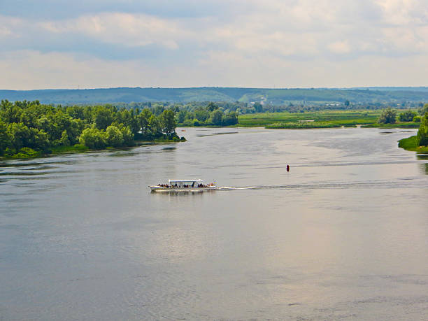 istock Tourist boat on a river Dnieper 578295170