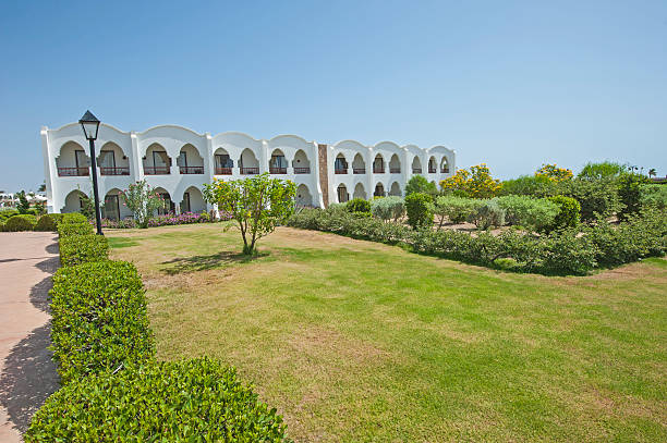 istock Tropical gardens in a luxury hotel resort 578297406