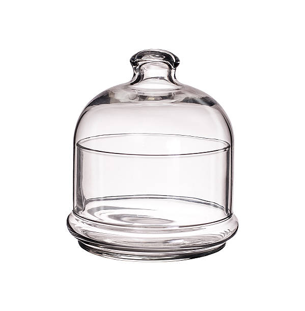 istock Clear glass container with lid isolated on a white background 578298234