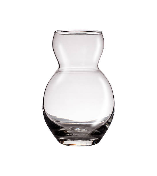 istock Clear glass vase isolated on a white background 578298386
