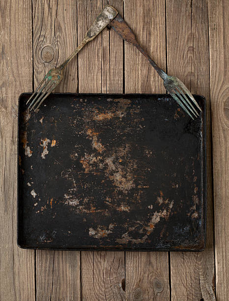 istock metal pan and vintage fork 578299190