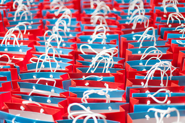 promotional bags stock photo