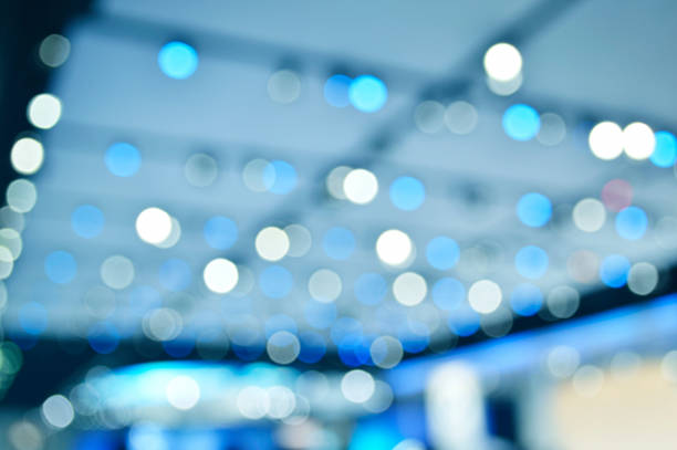 istock Defocused light and shadow of shopping mall, blue tone 578300842