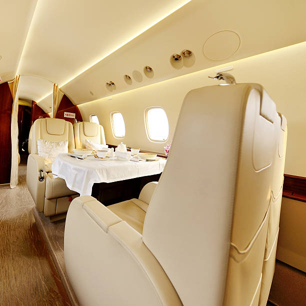 istock Luxury Airplane Passenger Cabin 578301222