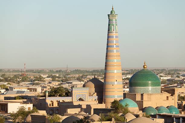 istock Islom Hoja Minaret and Madrasa in Khiva 578301318