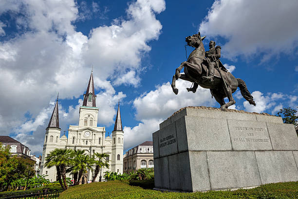 istock Saint Louis Cathedral and statue of Andrew Jackson 578301860