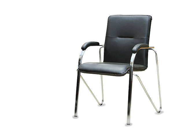 istock The office chair from black leather. Isolated 578302108
