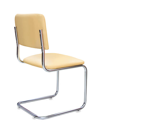 istock Modern office chair from beige leather. Isolated 578302888