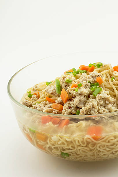 istock Bowl of instant noodles on white background. 578306384