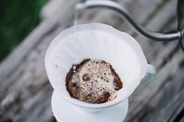 istock Delicious pourover coffee blossoming 578308820