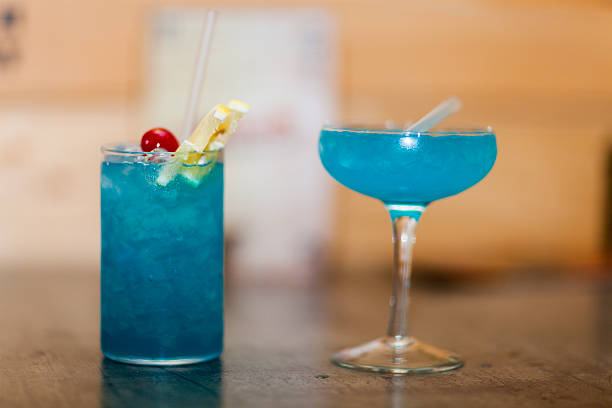 istock Blue cocktails with fruits 578310150