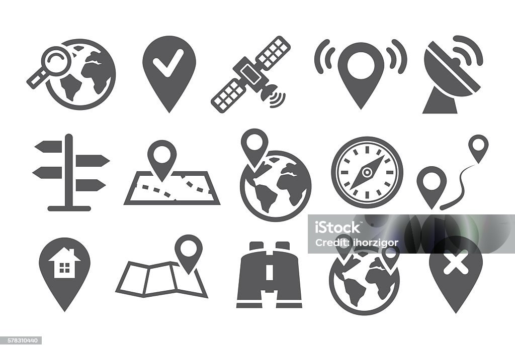 Location Icons Map Icons and Location Icons with White Background Icon Symbol stock vector