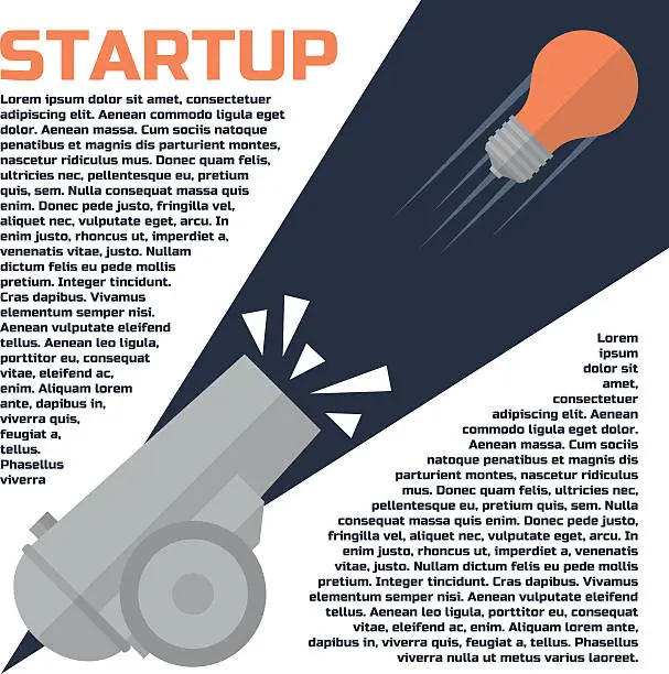 Vector illustration of Successful start up concept.