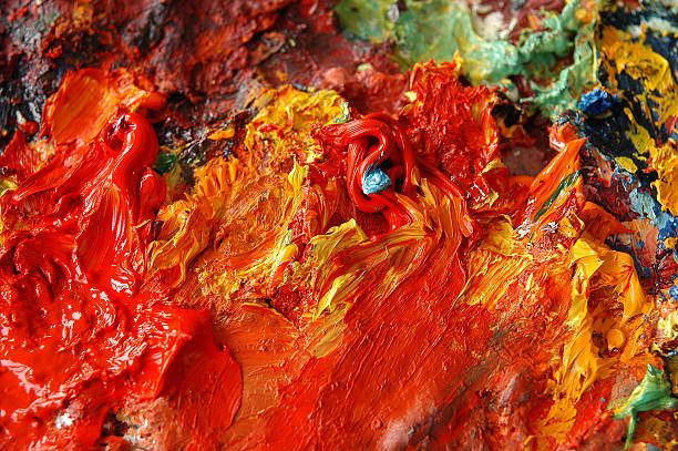 istock Artists oil painting palette 578557952