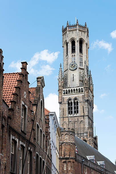istock Centre bell tower in Bruges City, Belgium 578559678